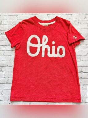 HOMAGE Red Kids' Short Sleeve Tee "Ohio" Script